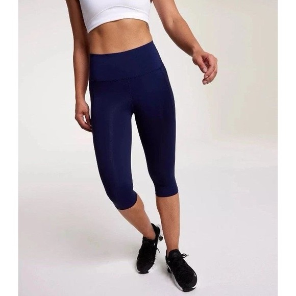 Callaway Collection Women's Navy Blue Capri Leggings Yoga Pants M NWT - Picture 1 of 12